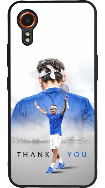 Coque Samsung Galaxy XCover 7 - Silicone rigide noir Thank you Roger