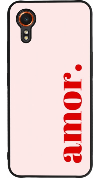 Samsung Galaxy XCover 7 Case Hülle - Silikon schwarz Valentine 2024 amor