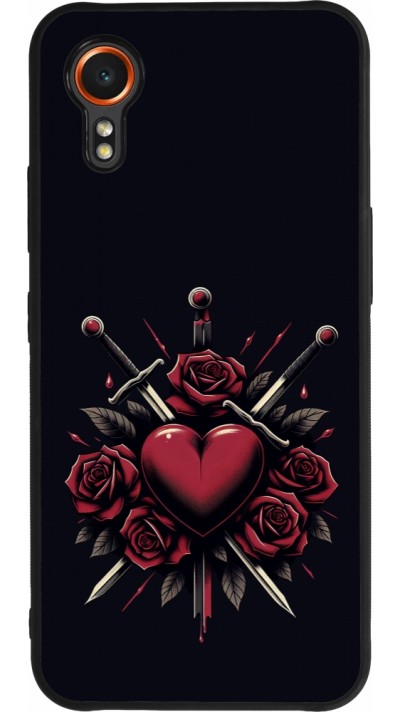 Samsung Galaxy XCover 7 Case Hülle - Silikon schwarz Valentine 2024 gothic love