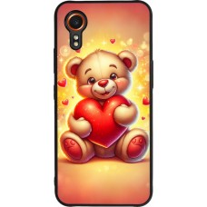 Samsung Galaxy XCover 7 Case Hülle - Silikon schwarz Valentin 2024 Teddy Liebe