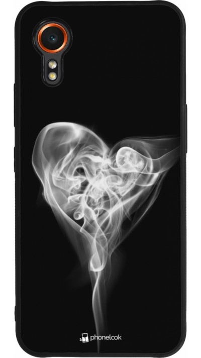 Coque Samsung Galaxy XCover 7 - Silicone rigide noir Valentine 2022 Black Smoke