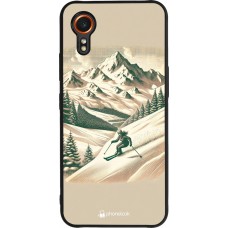 Samsung Galaxy XCover 7 Case Hülle - Silikon schwarz Vintage Skiberg