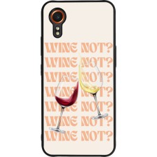 Coque Samsung Galaxy XCover 7 - Silicone rigide noir Wine not
