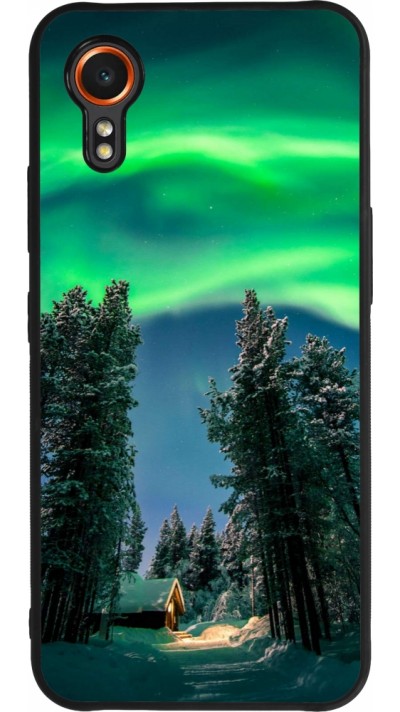 Samsung Galaxy XCover 7 Case Hülle - Silikon schwarz Winter 22 Northern Lights