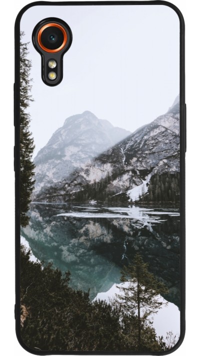 Samsung Galaxy XCover 7 Case Hülle - Silikon schwarz Winter 22 snowy mountain and lake