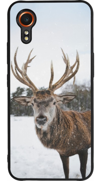 Samsung Galaxy XCover 7 Case Hülle - Silikon schwarz Winter 25 Winter reindeer