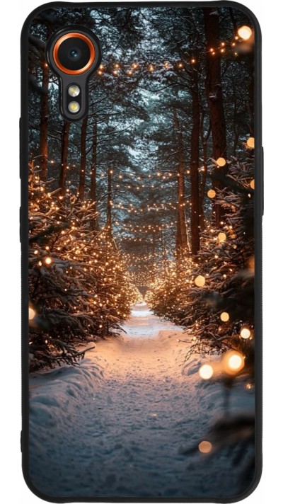 Samsung Galaxy XCover 7 Case Hülle - Silikon schwarz Winter 25 Winter snowy road