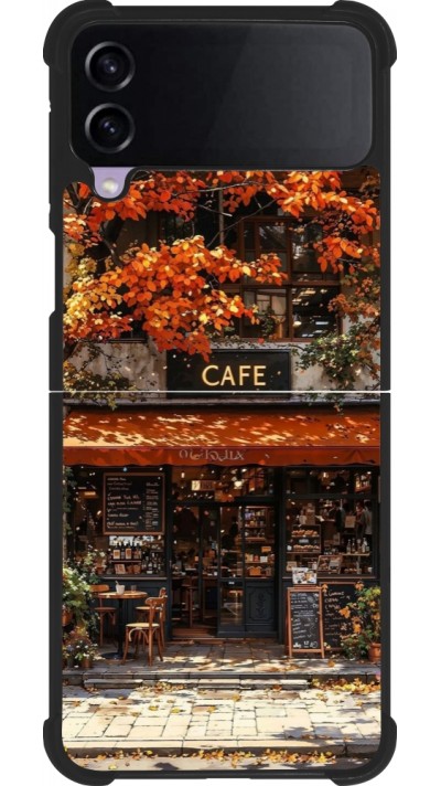 Coque Samsung Galaxy Z Flip3 5G - Silicone rigide noir Autumn 25 Coffee shop