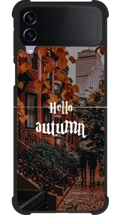 Coque Samsung Galaxy Z Flip3 5G - Silicone rigide noir Autumn 25 Hello autumn
