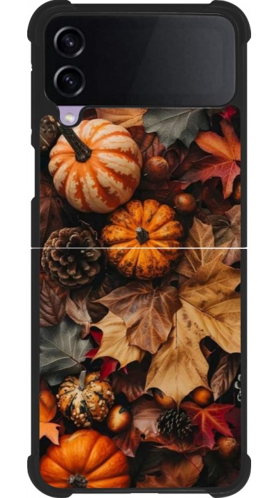 Coque Samsung Galaxy Z Flip3 5G - Silicone rigide noir Autumn 25 Pumpkin