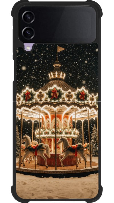 Samsung Galaxy Z Flip3 5G Case Hülle - Silikon schwarz Christmas 25 Carousel