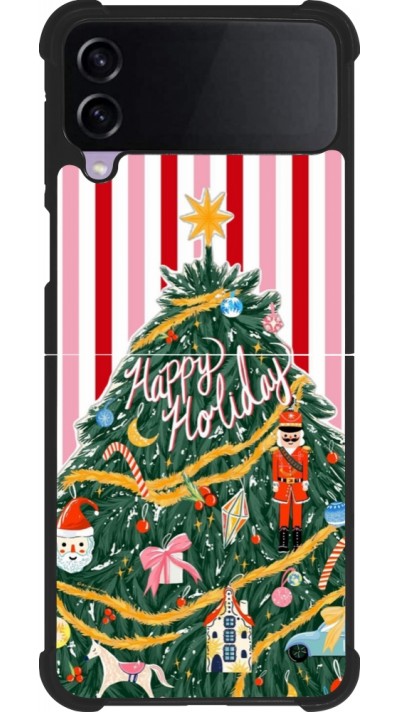 Samsung Galaxy Z Flip3 5G Case Hülle - Silikon schwarz Christmas 25 Happy Holiday
