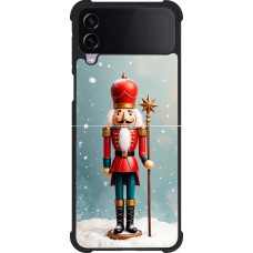 Samsung Galaxy Z Flip3 5G Case Hülle - Silikon schwarz Christmas 25 Nutcracker Snow