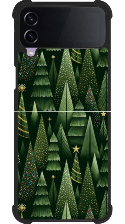 Samsung Galaxy Z Flip3 5G Case Hülle - Silikon schwarz Christmas 25 Pattern Xmas Tree