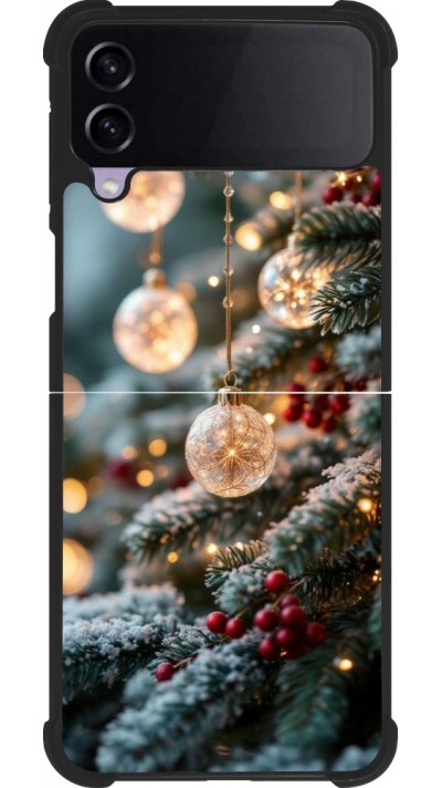 Samsung Galaxy Z Flip3 5G Case Hülle - Silikon schwarz Christmas 25 Xmas Decorated Tree