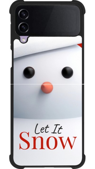 Samsung Galaxy Z Flip3 5G Case Hülle - Silikon schwarz Christmas 25 Xmas Snowman