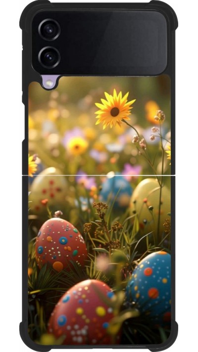 Samsung Galaxy Z Flip3 5G Case Hülle - Silikon schwarz Easter 2026 Decorated eggs
