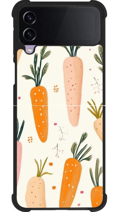 Samsung Galaxy Z Flip3 5G Case Hülle - Silikon schwarz Easter 2026 Illustration carrots