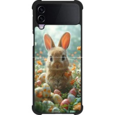 Samsung Galaxy Z Flip3 5G Case Hülle - Silikon schwarz Easter 2026 Rabbit in the garden