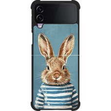 Samsung Galaxy Z Flip3 5G Case Hülle - Silikon schwarz Easter 2026 Rabbit navy