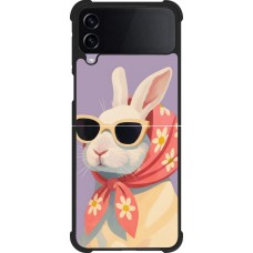 Samsung Galaxy Z Flip3 5G Case Hülle - Silikon schwarz Easter 2026 Rabbit with scarf