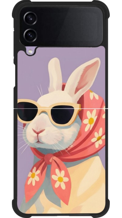 Samsung Galaxy Z Flip3 5G Case Hülle - Silikon schwarz Easter 2026 Rabbit with scarf