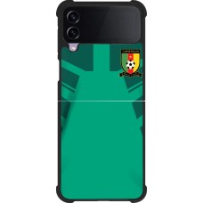 Samsung Galaxy Z Flip3 5G Case Hülle - Silikon schwarz Kamerun 2022 personalisierbares Fussballtrikot