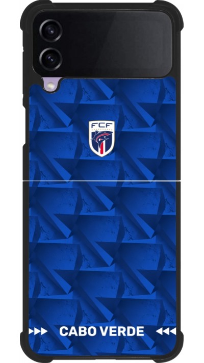 Samsung Galaxy Z Flip3 5G Case Hülle - Silikon schwarz Kap Verde 2026 personalisierbares Fussballtrikot