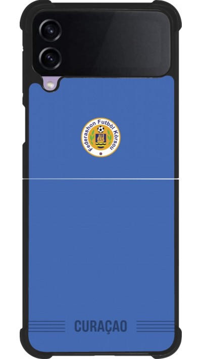 Samsung Galaxy Z Flip3 5G Case Hülle - Silikon schwarz Curaçao 2026 personalisierbares Fussballtrikot