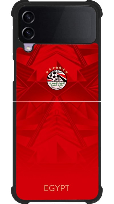 Samsung Galaxy Z Flip3 5G Case Hülle - Silikon schwarz Ägypten 2026 personalisierbares Fussballtrikot