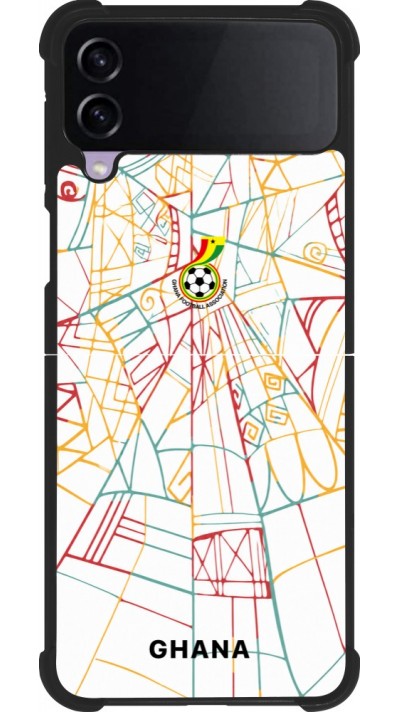 Samsung Galaxy Z Flip3 5G Case Hülle - Silikon schwarz Ghana 2026 personalisierbares Fussballtrikot
