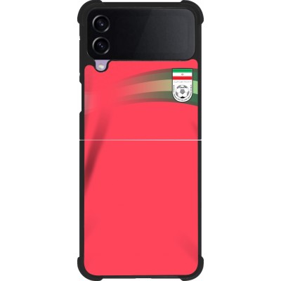 Samsung Galaxy Z Flip3 5G Case Hülle - Silikon schwarz Iran 2022 personalisierbares Fussballtrikot