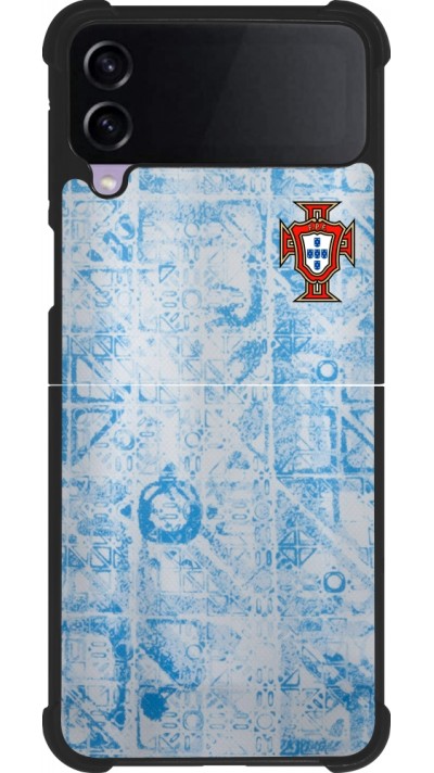 Samsung Galaxy Z Flip3 5G Case Hülle - Silikon schwarz Portugal Away personalisierbares Fussballtrikot