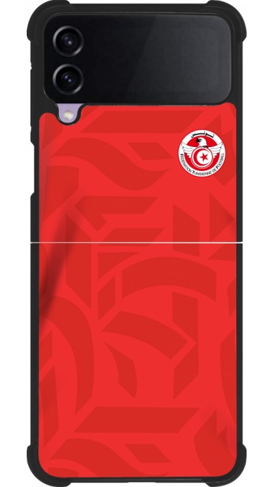 Samsung Galaxy Z Flip3 5G Case Hülle - Silikon schwarz Tunesien 2022 personalisierbares Fussballtrikot
