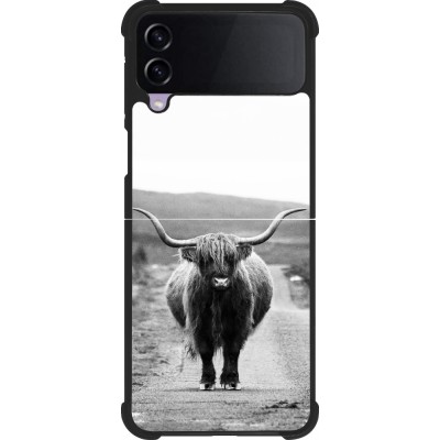 Samsung Galaxy Z Flip3 5G Case Hülle - Silikon schwarz Highland cattle