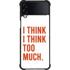 Samsung Galaxy Z Flip3 5G Case Hülle - Silikon schwarz I Think I Think Too Much