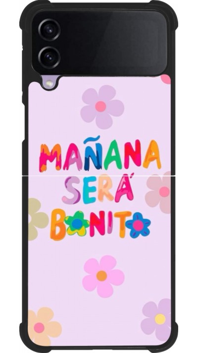 Samsung Galaxy Z Flip3 5G Case Hülle - Silikon schwarz Karol G Manana sera bonito