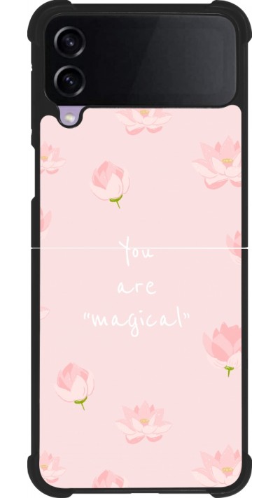 Coque Samsung Galaxy Z Flip3 5G - Silicone rigide noir Mom 2023 your are magical