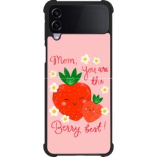 Coque Samsung Galaxy Z Flip3 5G - Silicone rigide noir Mom 2026 Berry best
