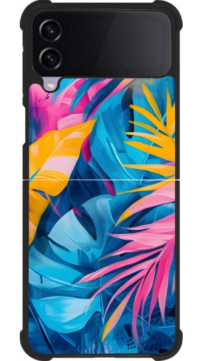 Samsung Galaxy Z Flip3 5G Case Hülle - Silikon schwarz Palms Blue
