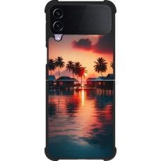 Samsung Galaxy Z Flip3 5G Case Hülle - Silikon schwarz Paradies Malediven