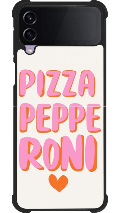 Samsung Galaxy Z Flip3 5G Case Hülle - Silikon schwarz Pizza pepperoni 2026