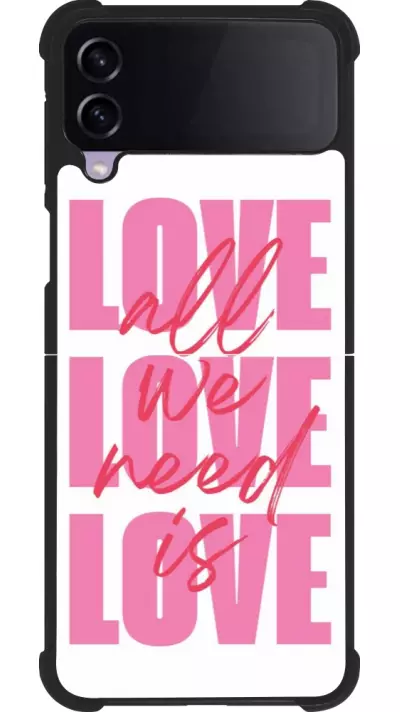 Samsung Galaxy Z Flip3 5G Case Hülle - Silikon schwarz Saint Valentines Day 26 Love all we need is