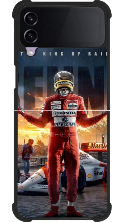 Samsung Galaxy Z Flip3 5G Case Hülle - Silikon schwarz Senna The King of Rain