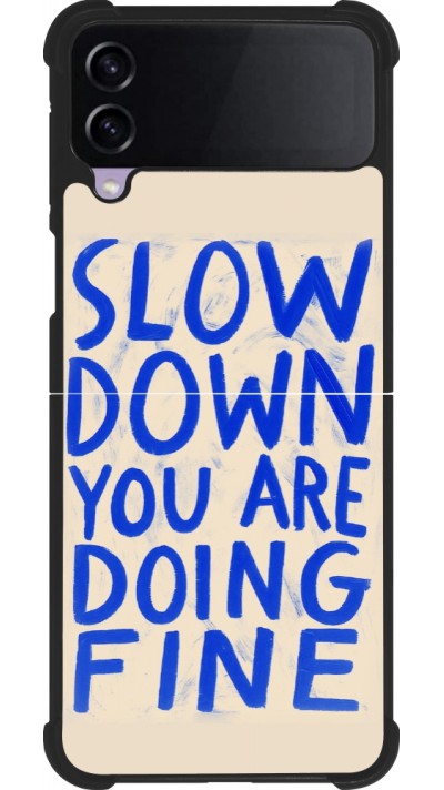 Samsung Galaxy Z Flip3 5G Case Hülle - Silikon schwarz Slow down 2026