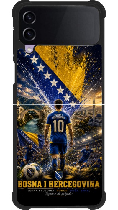 Samsung Galaxy Z Flip3 5G Case Hülle - Silikon schwarz Fussball Bosnien und Herzegowina splash 2026