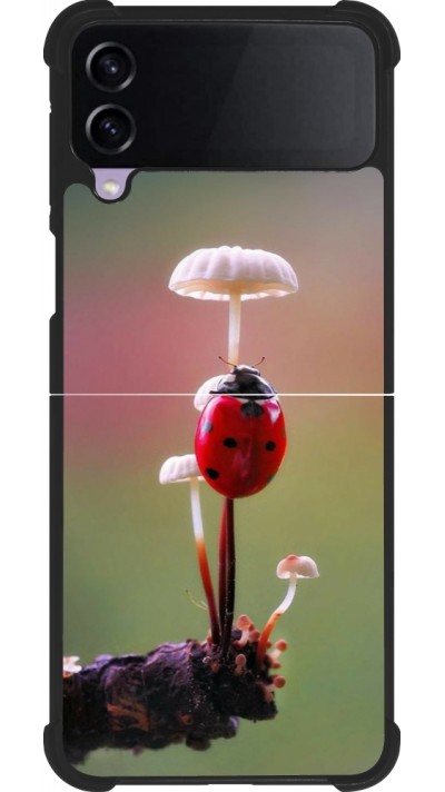 Samsung Galaxy Z Flip3 5G Case Hülle - Silikon schwarz Ladybird on a mushroom 2026