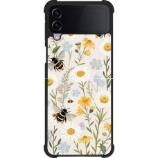 Samsung Galaxy Z Flip3 5G Case Hülle - Silikon schwarz Pattern bees Spring 2026