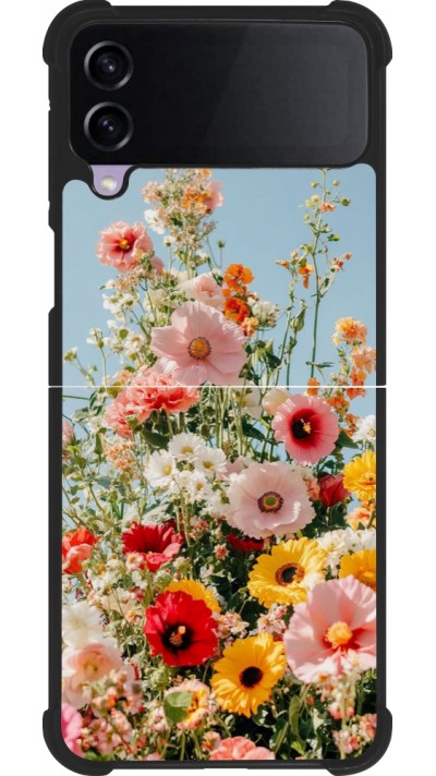 Samsung Galaxy Z Flip3 5G Case Hülle - Silikon schwarz Spring flowers 2026