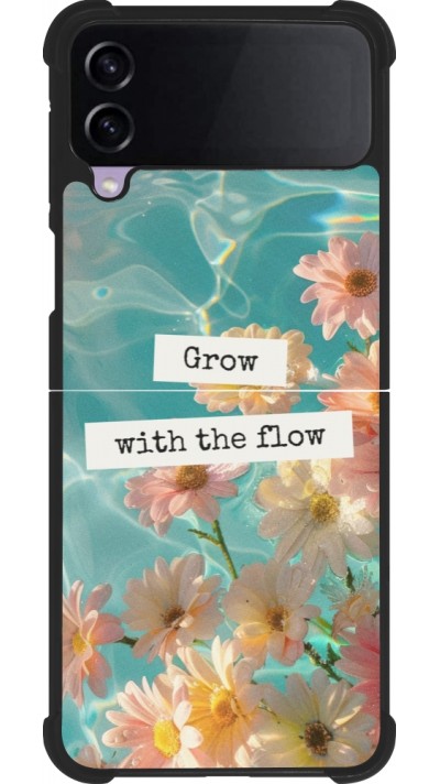 Samsung Galaxy Z Flip3 5G Case Hülle - Silikon schwarz Summer 2025 Grow with the flow